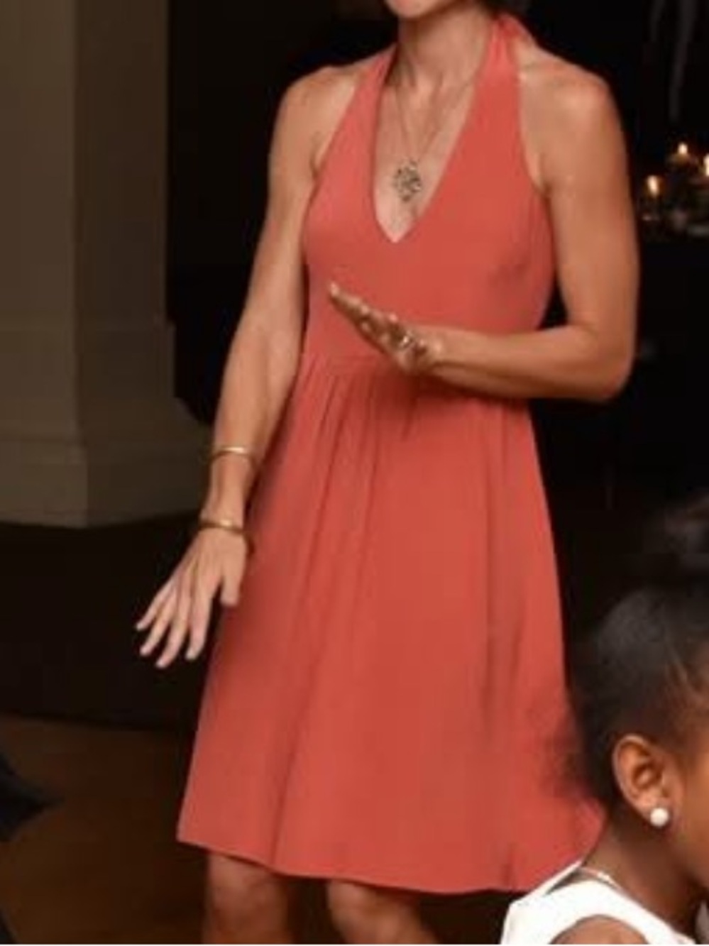 J. Crew Coral Halter Dress